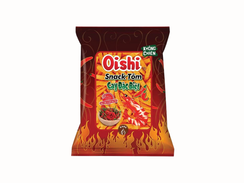 snack bim bim vị cay oishi